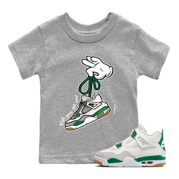 Air Jordan 4 Pine Green Cartoon Hands Baby and Kids Sneaker Tees Nike SB Air Jordan 4 Pine Green Kids Sneaker Tees Size Chart