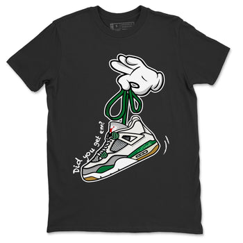 Jordan 4 Pine Green SB Sneaker Match Tees Cartoon Hands Sneaker Tees Nike SB Air Jordan 4 Pine Green Sneaker Tees Sneaker Release Shirts Unisex Shirts Black 2