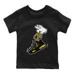 Air Jordan 4 Thunder Sneaker Match Tees Cartoon Hands Sneaker Tees Air Jordan 4 Retro Thunder Sneaker Release Tees Kids Shirts Black 2