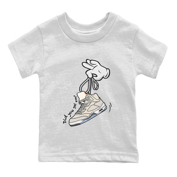 Air Jordan 5 Craft Sneaker Match Tees Cartoon Hands Sneaker Tees Air Jordan 5 Retro Craft Tees Kids Shirts White 2