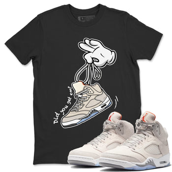 Air Jordan 5 Craft Sneaker Match Tees Cartoon Hands Sneaker Tees Air Jordan 5 Retro Craft Tees Unisex Shirts Black 1