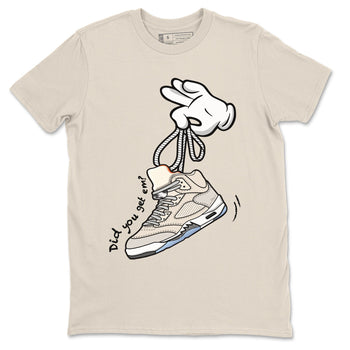 Air Jordan 5 Craft Sneaker Match Tees Cartoon Hands Sneaker Tees Air Jordan 5 Retro Craft Tees Unisex Shirts Natural 2