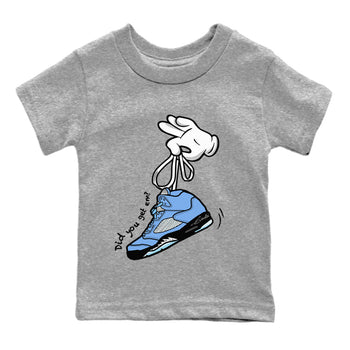 Jordan 5 UNC Jordan Shirts Cartoon Hands Sneaker Tees Air Jordan 5 Retro UNC Sneaker Release Tees Kids Shirts Heather Grey 2