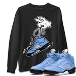 Jordan 5 UNC Jordan Shirts Cartoon Hands Sneaker Tees Air Jordan 5 UNC SNRT Sneaker Tees Unisex Shirts Black 1