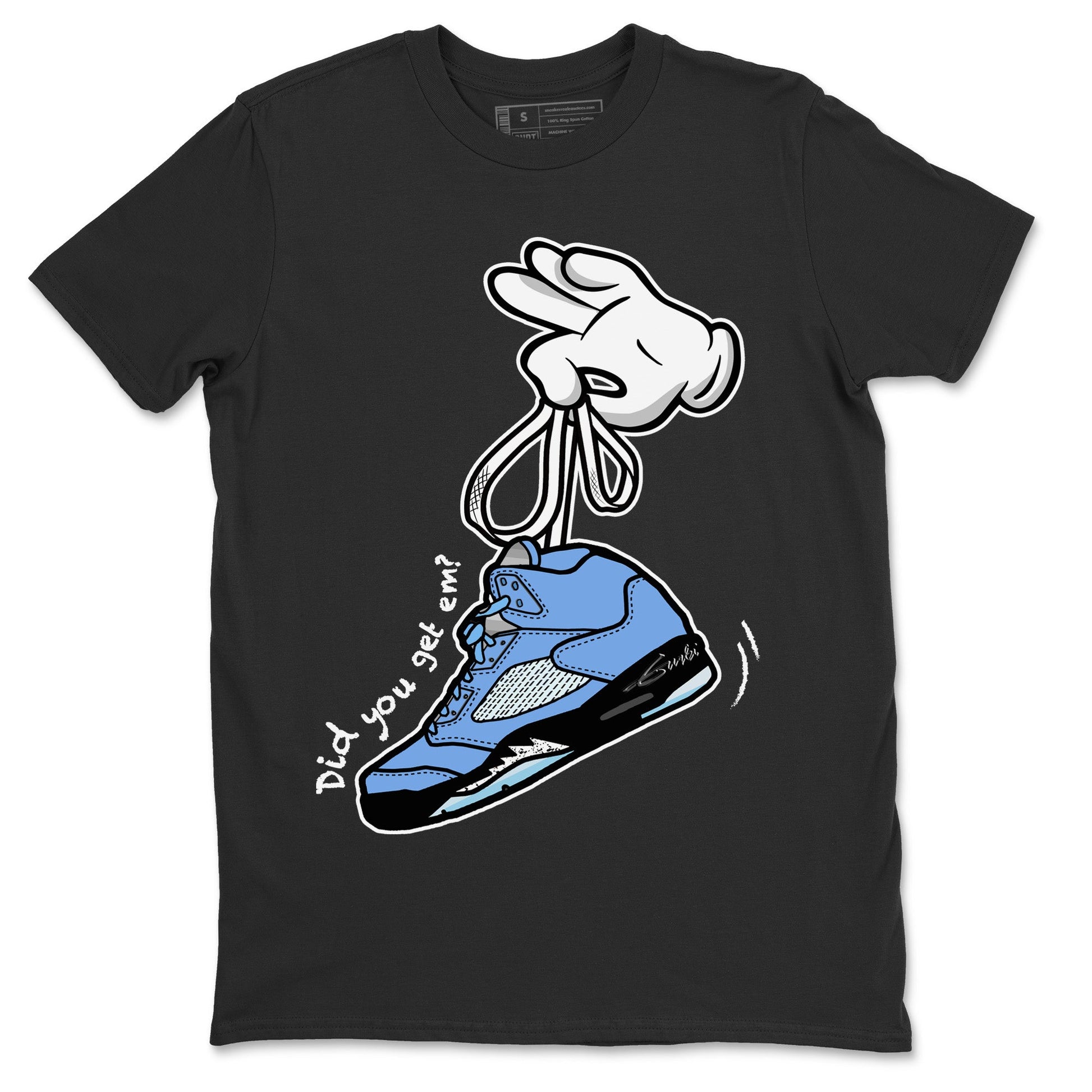 Jordan 5 UNC Jordan Shirts Cartoon Hands Sneaker Tees Air Jordan 5 UNC SNRT Sneaker Tees Unisex Shirts Black 2