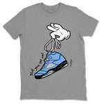 Jordan 5 UNC Jordan Shirts Cartoon Hands Sneaker Tees Air Jordan 5 UNC SNRT Sneaker Tees Unisex Shirts Heather Grey 2