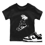 Dunk Black White Panda shirt to match jordans Cartoon Hands sneaker tees Dunk Panda SNRT Sneaker Release Tees Baby Toddler Black 1 T-Shirt