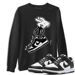 Dunk Black White Panda shirt to match jordans Cartoon Hands sneaker tees Dunk Panda SNRT Sneaker Release Tees Unisex Black 1 T-Shirt