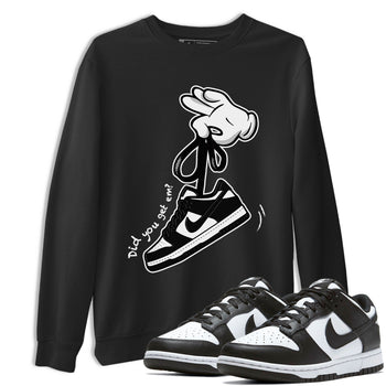 Dunk Black White Panda shirt to match jordans Cartoon Hands sneaker tees Dunk Panda SNRT Sneaker Release Tees Unisex Black 1 T-Shirt