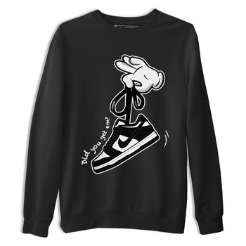 Dunk Black White Panda shirt to match jordans Cartoon Hands sneaker tees Dunk Panda SNRT Sneaker Release Tees Unisex Black 2 T-Shirt