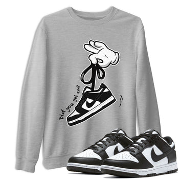 Dunk Black White Panda shirt to match jordans Cartoon Hands sneaker tees Dunk Panda SNRT Sneaker Release Tees Unisex Heather Grey 1 T-Shirt