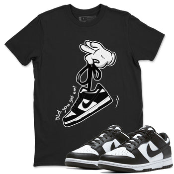Dunk Black White Panda shirt to match jordans Cartoon Hands sneaker tees Dunk Panda SNRT Sneaker Release Tees Unisex Black 1 T-Shirt