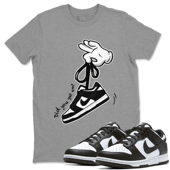 Dunk Black White Panda shirt to match jordans Cartoon Hands sneaker tees Dunk Panda SNRT Sneaker Release Tees Unisex Heather Grey 1 T-Shirt