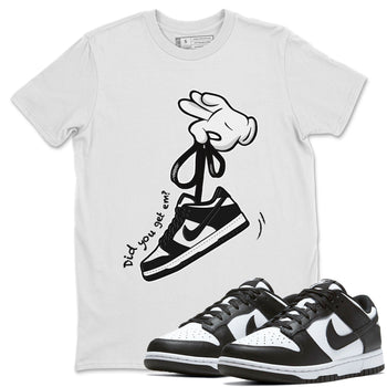 Dunk Black White Panda shirt to match jordans Cartoon Hands sneaker tees Dunk Panda SNRT Sneaker Release Tees Unisex White 1 T-Shirt