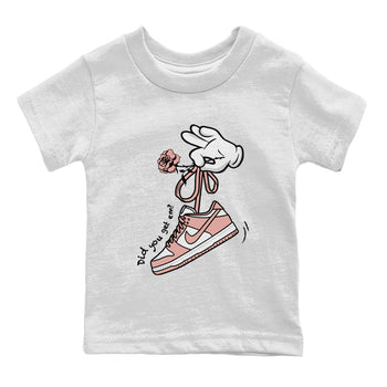 Dunk Low WMNS Rose Whisper shirt to match jordans Cartoon Hands sneaker tees Dunk Rose Whisper SNRT Sneaker Release Tees Baby Toddler Kids White 2 T-Shirt