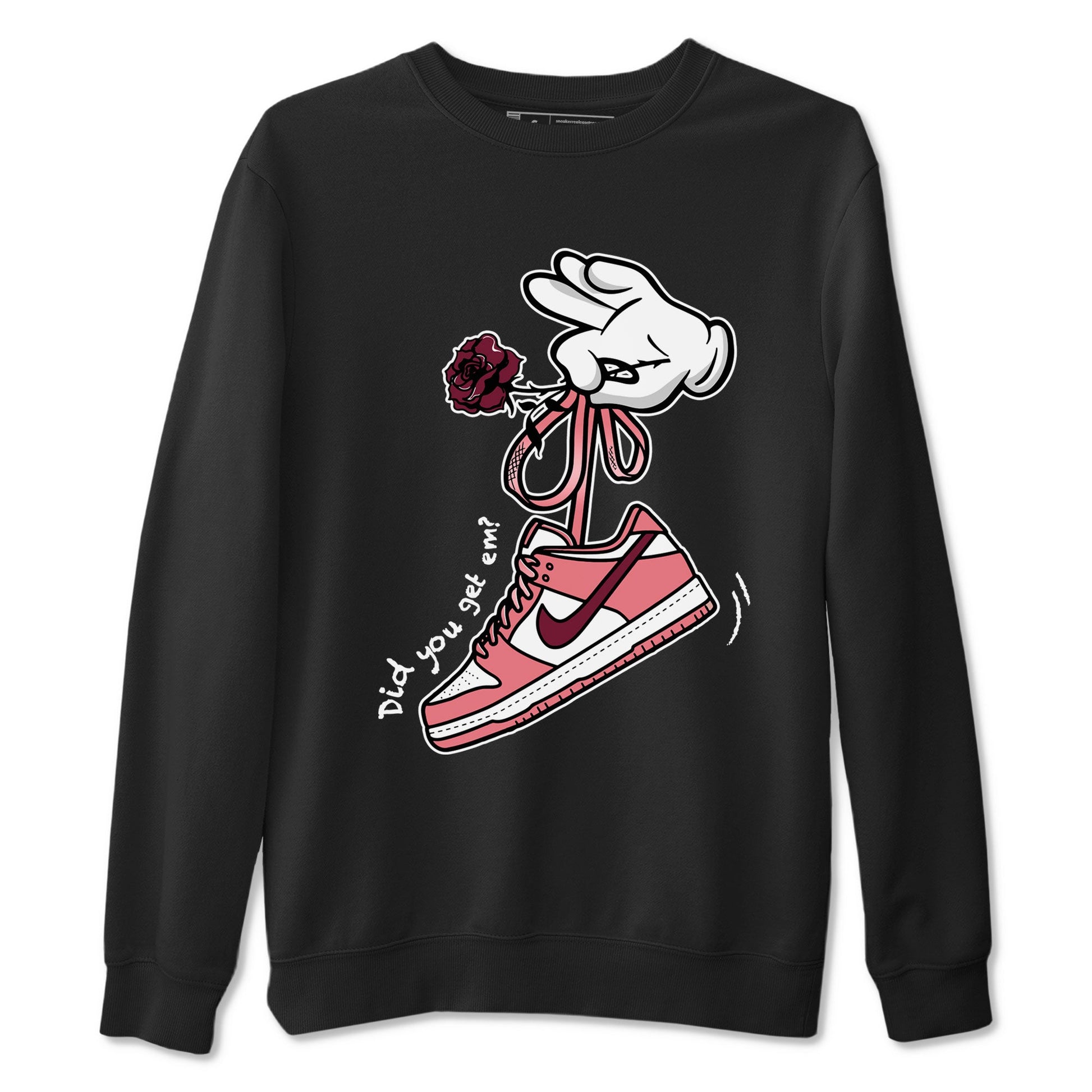 Dunks Valentines Day shirt to match jordans Cartoon Hands sneaker tees Dunks Valentine's Day SNRT sneaker Release Tees unisex cotton Black 2 crew neck shirt