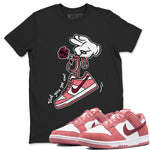 Dunks Valentines Day shirt to match jordans Cartoon Hands sneaker tees Dunks Valentine's Day SNRT sneaker Release Tees unisex cotton Black 1 crew neck shirt