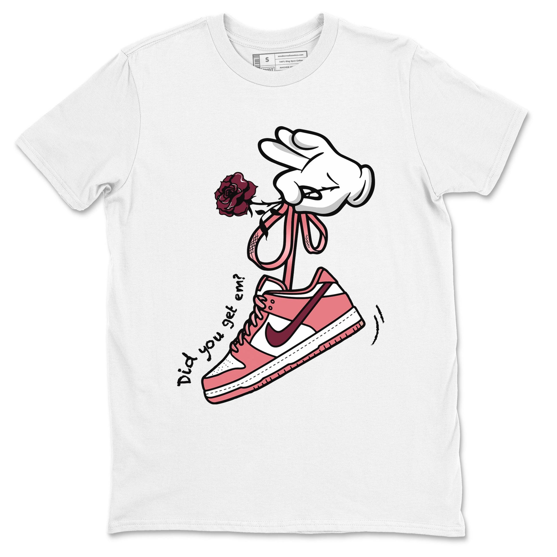 Dunks Valentines Day shirt to match jordans Cartoon Hands sneaker tees Dunks Valentine's Day SNRT sneaker Release Tees unisex cotton White 2 crew neck shirt