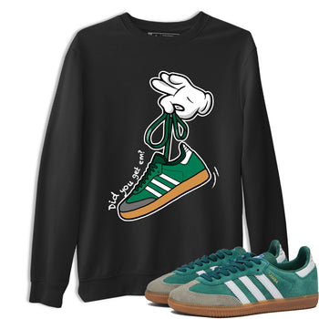 Adidas Samba Collegiate Green Gum shirt to match jordans Cartoon Hands sneaker tees Samba Collegiate Green Gum SNRT Sneaker Release Tees Unisex Black 1 T-Shirt