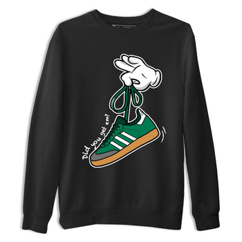 Adidas Samba Collegiate Green Gum shirt to match jordans Cartoon Hands sneaker tees Samba Collegiate Green Gum SNRT Sneaker Release Tees Unisex Black 2 T-Shirt