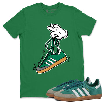 Adidas Samba Collegiate Green Gum shirt to match jordans Cartoon Hands sneaker tees Samba Collegiate Green Gum SNRT Sneaker Release Tees Unisex Kelly Green 1 T-Shirt