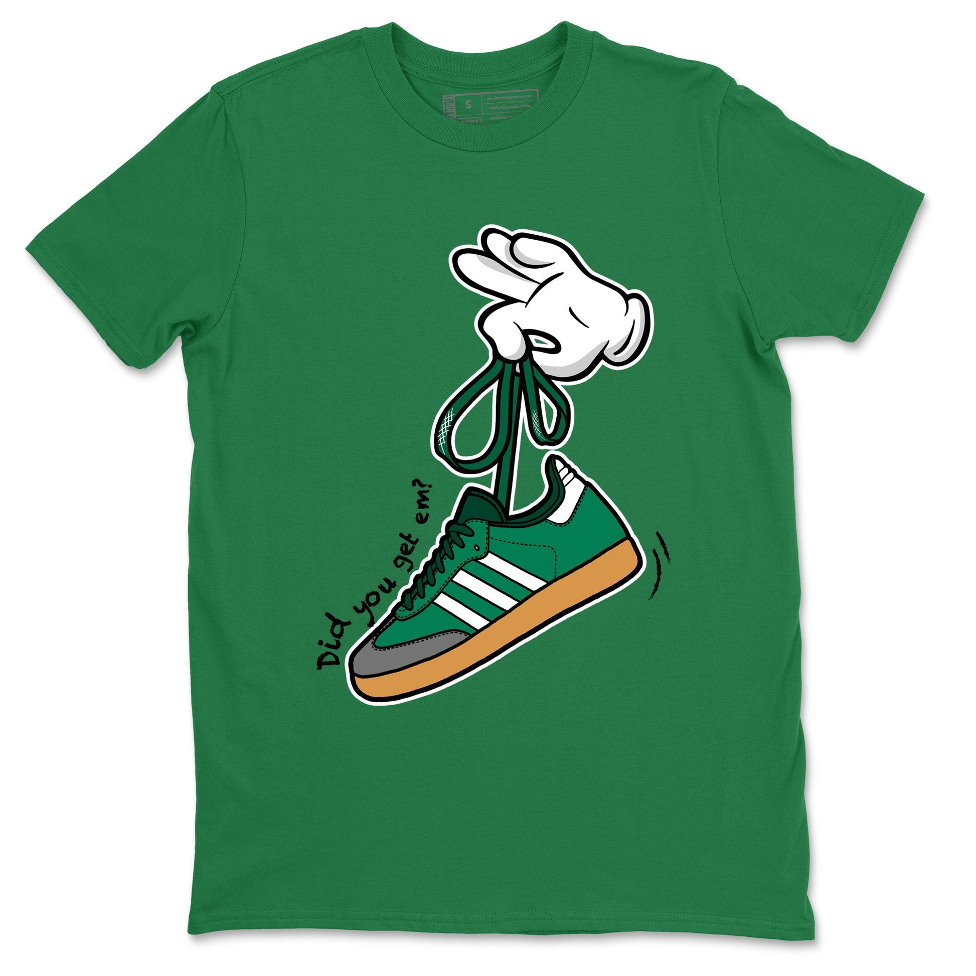 Adidas Samba Collegiate Green Gum shirt to match jordans Cartoon Hands sneaker tees Samba Collegiate Green Gum SNRT Sneaker Release Tees Unisex Kelly Green 2 T-Shirt