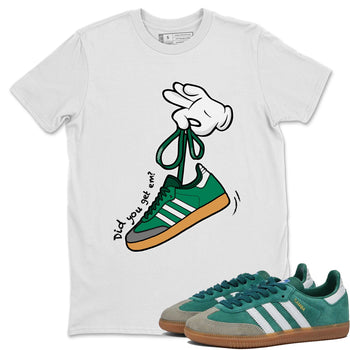 Adidas Samba Collegiate Green Gum shirt to match jordans Cartoon Hands sneaker tees Samba Collegiate Green Gum SNRT Sneaker Release Tees Unisex White 1 T-Shirt