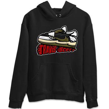 Jordan 1 Travis Scott Olive Sneaker Match Tees Cartoon Shoes Sneaker Tees Jordan 1 Travis Scott Olive Sneaker Release Tees Unisex Shirts