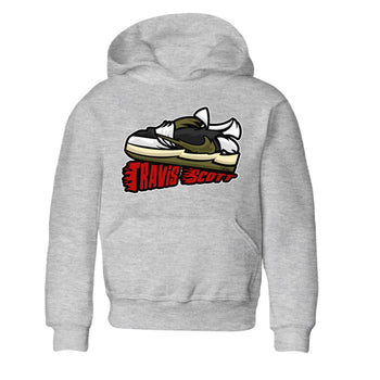 Jordan 1 Travis Scott Olive Sneaker Match Tees Cartoon Shoes Sneaker Tees Jordan 1 Travis Scott Olive Sneaker Release Tees Kids Shirts