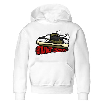 Jordan 1 Travis Scott Olive Sneaker Match Tees Cartoon Shoes Sneaker Tees Jordan 1 Travis Scott Olive Sneaker Release Tees Kids Shirts