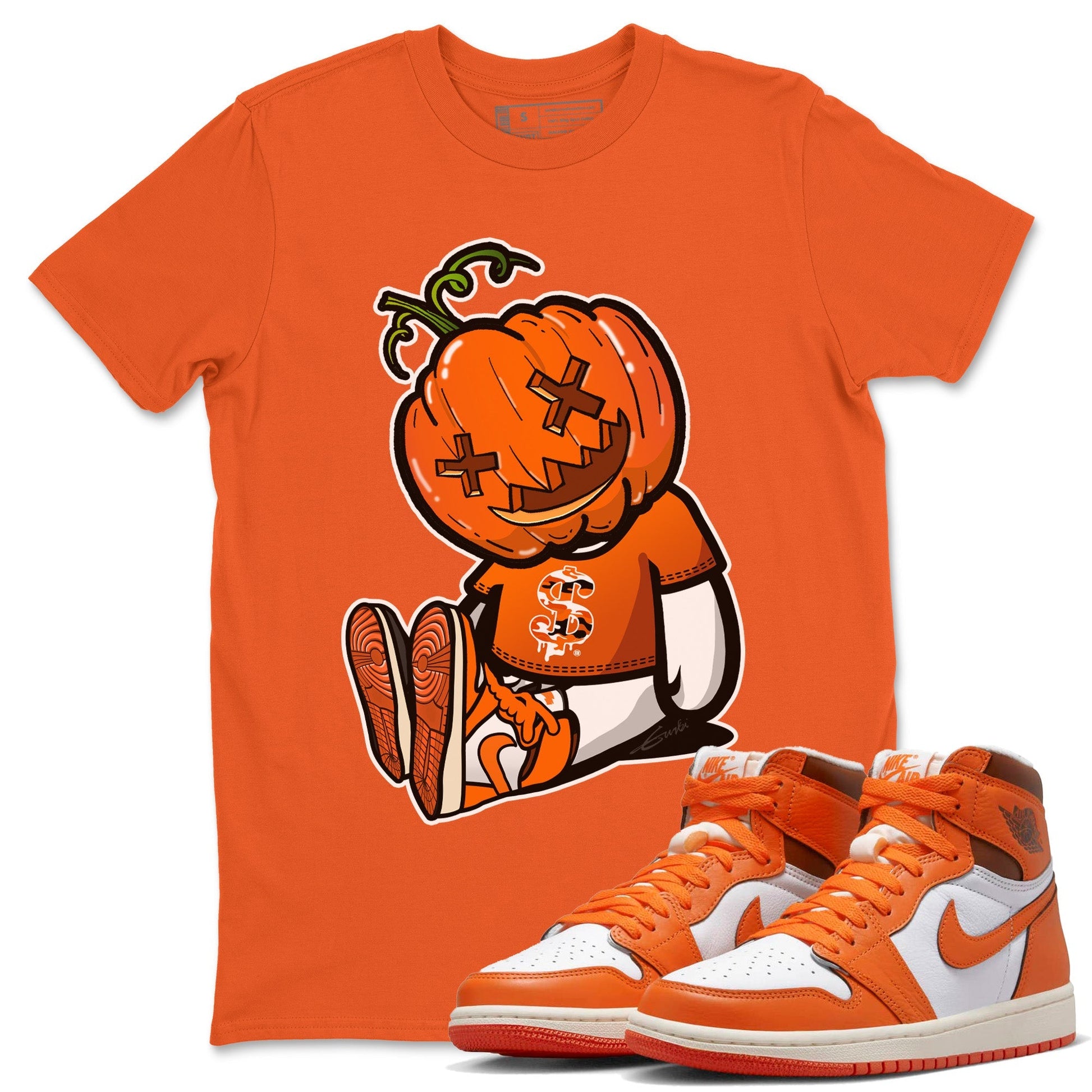 Jordan 1 Starfish unique Halloween sneaker tee Carved Pumpkin Dolls Sneaker Tees Jordan 1 Starfish Sneaker Release Tees Unisex Shirts