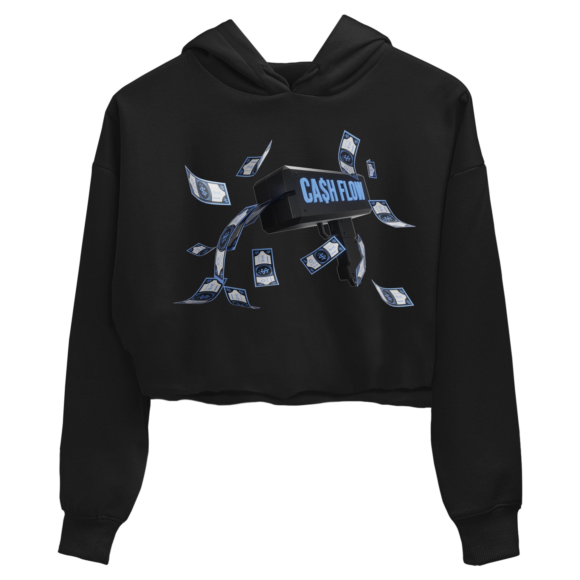Air Jordan 1 Retro High OG UNC Toe Shirt to match Jordans Cash Flow Sneaker Tees 1s UNC Toe SNRT Sneaker Release Tees Crop T-Shirts Black 2