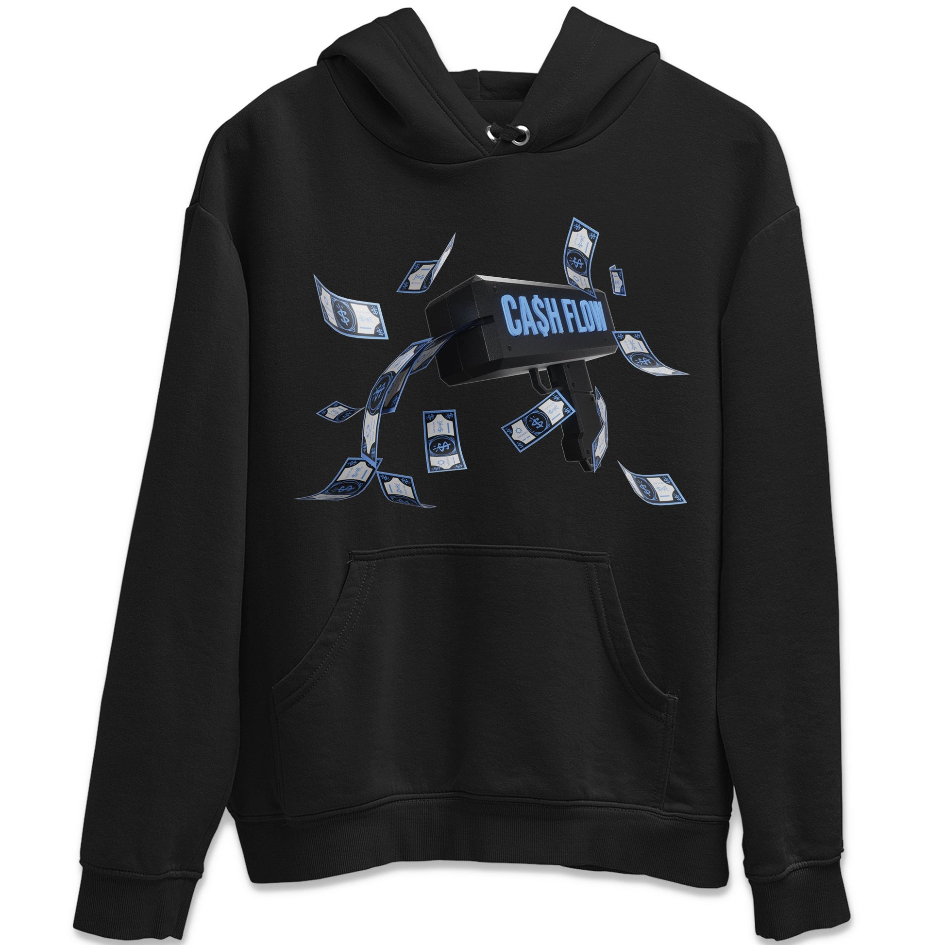 Air Jordan 1 Retro High OG UNC Toe Shirt to match Jordans Cash Flow Sneaker Tees 1s UNC Toe SNRT Sneaker Release Tees Crew Neck T-Shirts Black 2