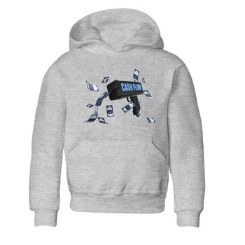 Air Jordan 1 Retro High OG UNC Toe Shirt to match Jordans Cash Flow Sneaker Tees 1s UNC Toe SNRT Sneaker Release Tees Kids and Baby Tees Heather Grey 2