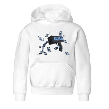 Air Jordan 1 Retro High OG UNC Toe Shirt to match Jordans Cash Flow Sneaker Tees 1s UNC Toe SNRT Sneaker Release Tees Kids and Baby Tees White 2
