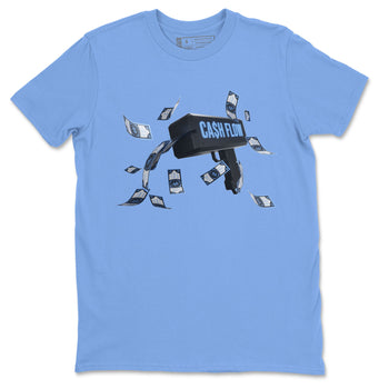 Air Jordan 1 Retro High OG UNC Toe Shirt to match Jordans Cash Flow Sneaker Tees 1s UNC Toe SNRT Sneaker Release Tees Crew Neck T-Shirts Carolina Blue 2