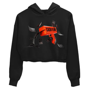 Air Jordan 12 Brilliant Orange Sneaker Match Tees Cash Flow Sneaker Tees AJ12 Brilliant Orange Sneaker Release Tees Women's Shirts Black 2