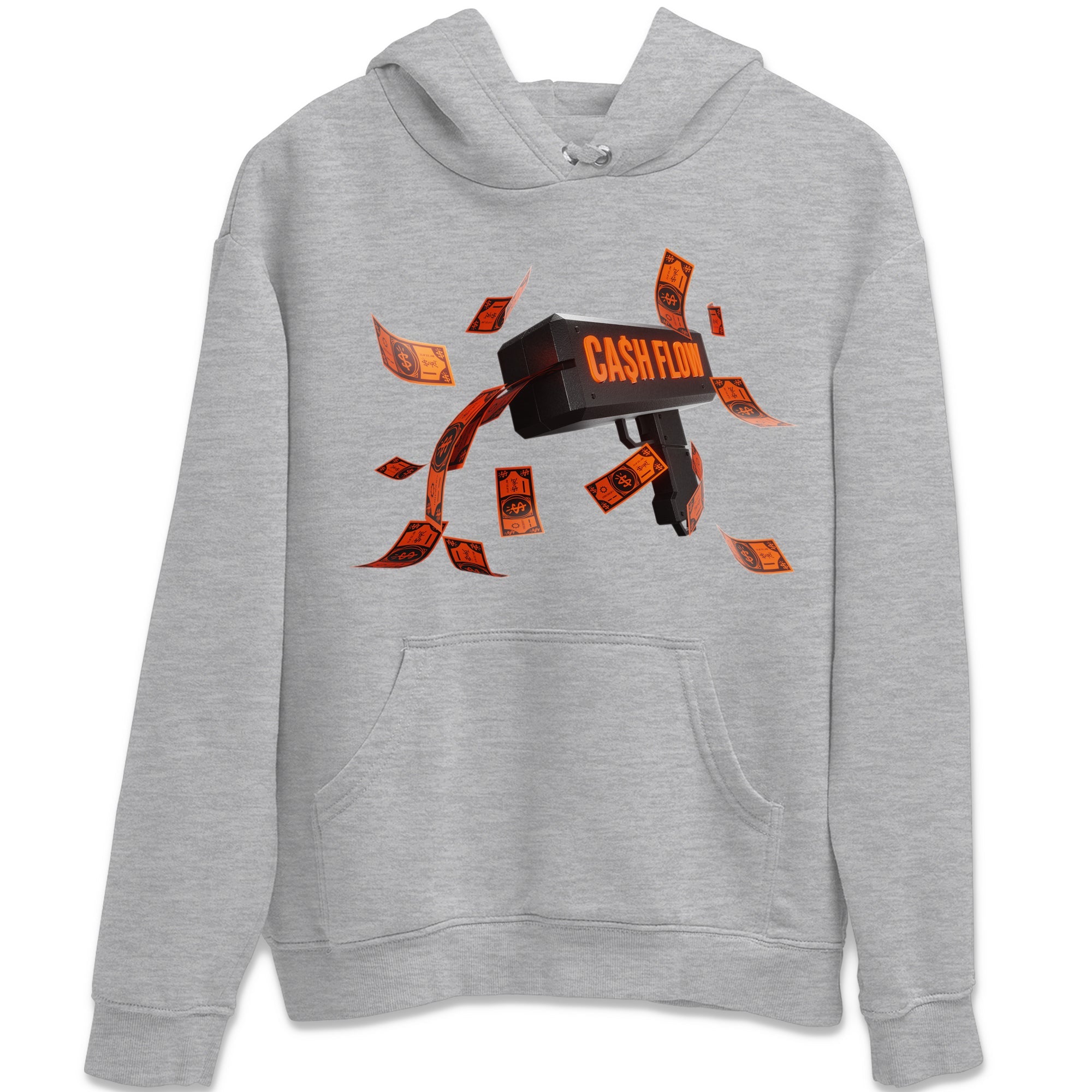 Air Jordan 12 Brilliant Orange Sneaker Match Tees Cash Flow Sneaker Tees AJ12 Brilliant Orange Sneaker Release Tees Unisex Shirts Heather Grey 2