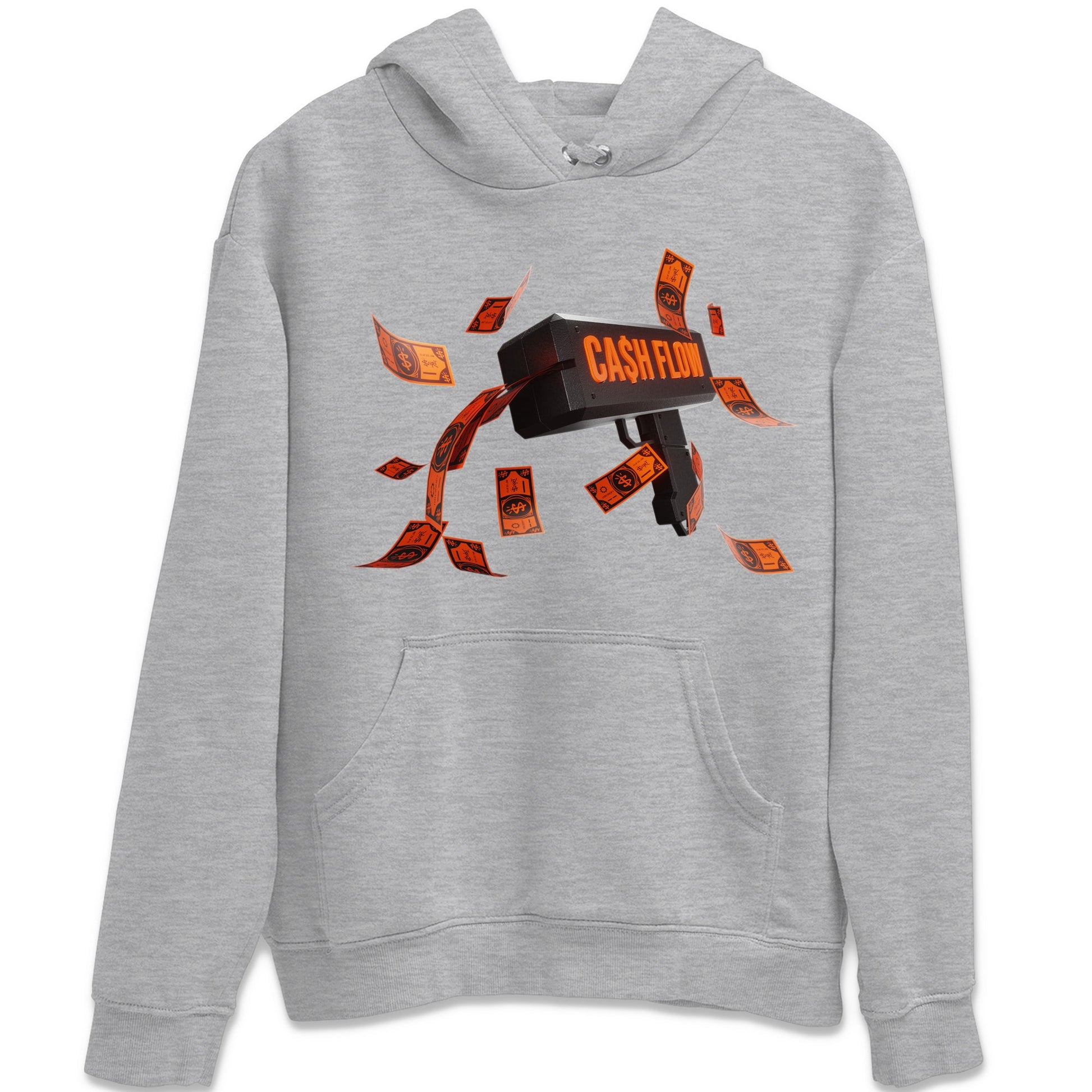 Air Jordan 12 Brilliant Orange Sneaker Match Tees Cash Flow Sneaker Tees AJ12 Brilliant Orange Sneaker Release Tees Unisex Shirts Heather Grey 2