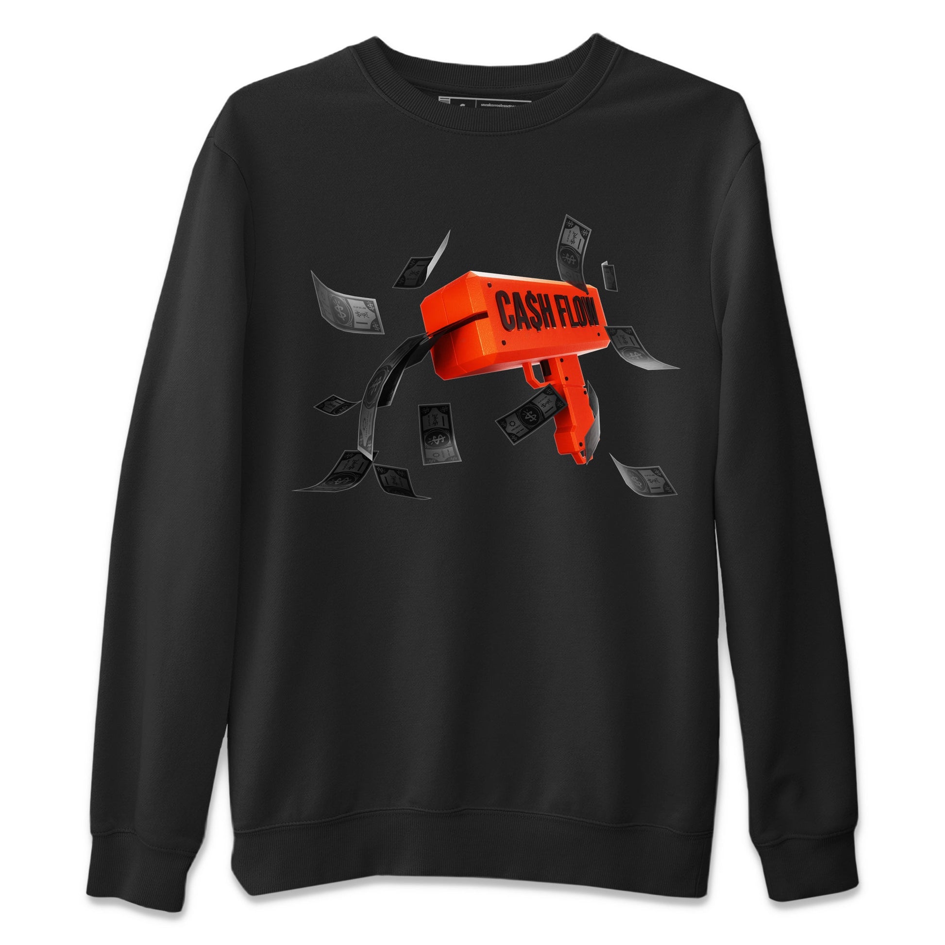 Air Jordan 12 Brilliant Orange Sneaker Match Tees Cash Flow Sneaker Tees AJ12 Brilliant Orange Sneaker Release Tees Unisex Shirts Black 2