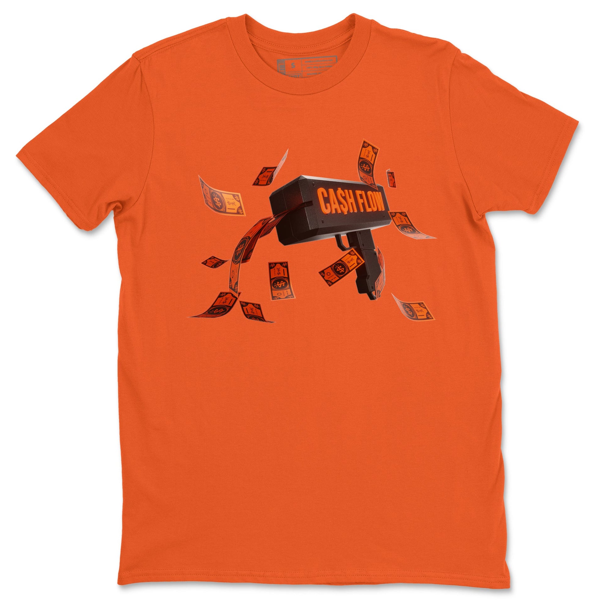 Air Jordan 12 Brilliant Orange Sneaker Match Tees Cash Flow Sneaker Tees AJ12 Brilliant Orange Sneaker Release Tees Unisex Shirts Orange 2