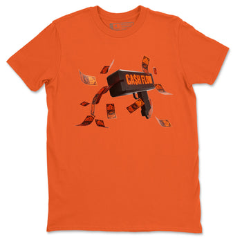 Air Jordan 12 Brilliant Orange Sneaker Match Tees Cash Flow Sneaker Tees AJ12 Brilliant Orange Sneaker Release Tees Unisex Shirts Orange 2