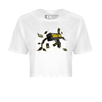 Air Jordan 4 Thunder Sneaker Match Tees Cash Flow Sneaker Tees AJ4 Thunder Sneaker Release Tees Women's Shirts White 2