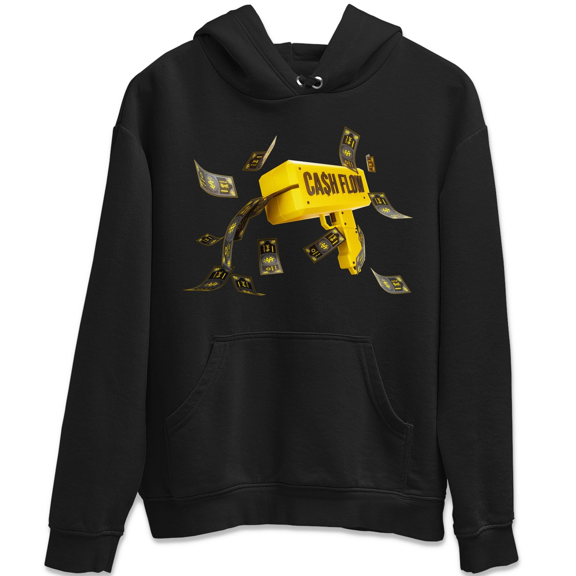 Air Jordan 4 Thunder Sneaker Match Tees Cash Flow Sneaker Tees AJ4 Thunder Sneaker Release Tees Unisex Shirts Black 2