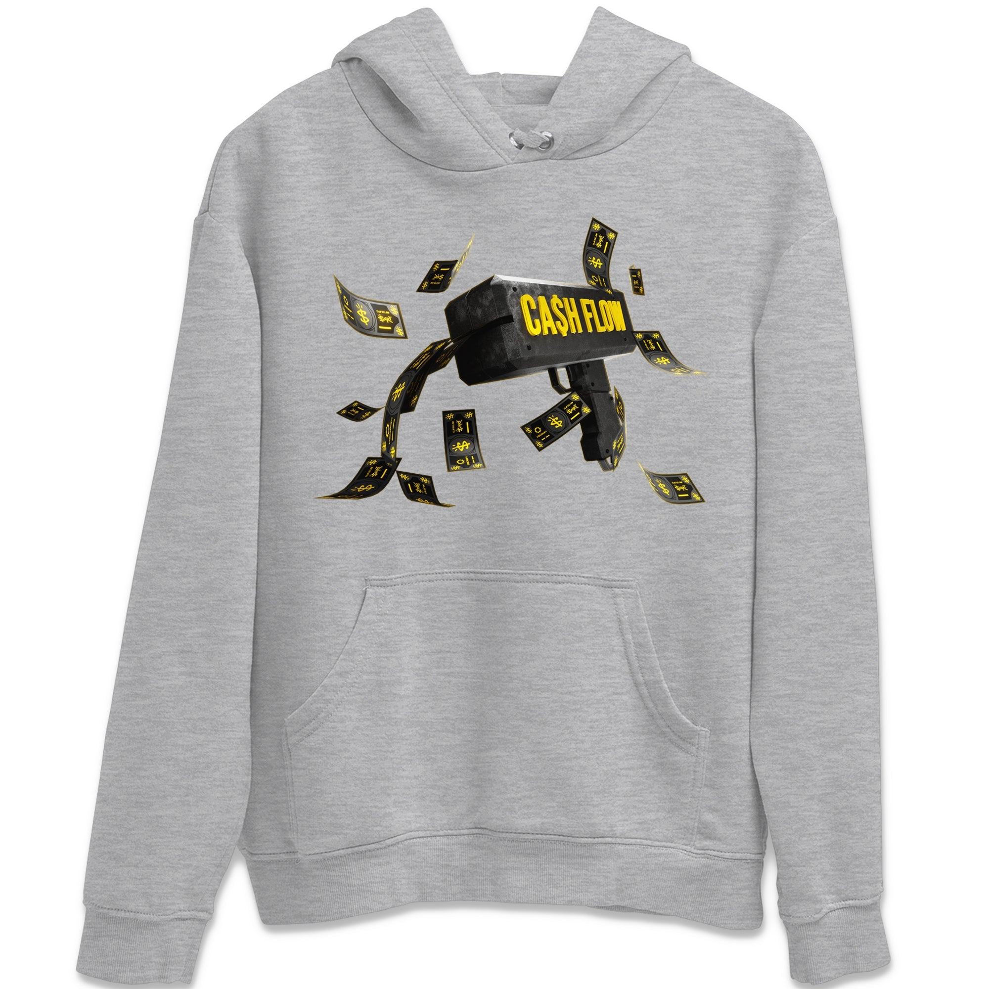 Air Jordan 4 Thunder Sneaker Match Tees Cash Flow Sneaker Tees AJ4 Thunder Sneaker Release Tees Unisex Shirts Heather Grey 2