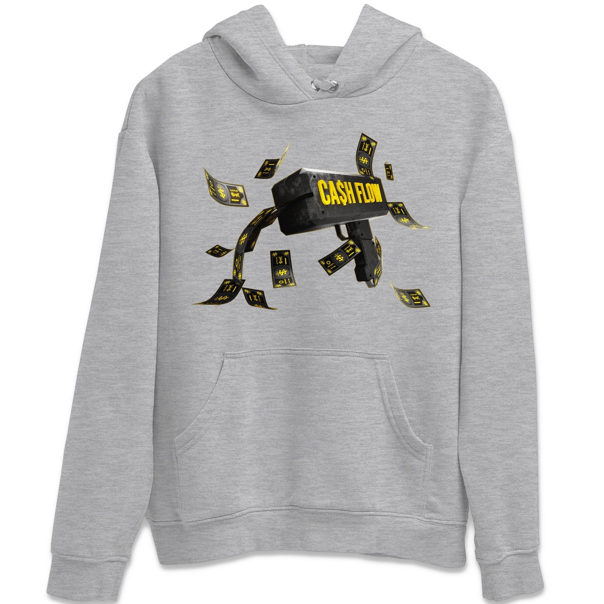 Air Jordan 4 Thunder Sneaker Match Tees Cash Flow Sneaker Tees AJ4 Thunder Sneaker Release Tees Unisex Shirts Heather Grey 2