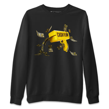 Air Jordan 4 Thunder Sneaker Match Tees Cash Flow Sneaker Tees AJ4 Thunder Sneaker Release Tees Unisex Shirts Black 2