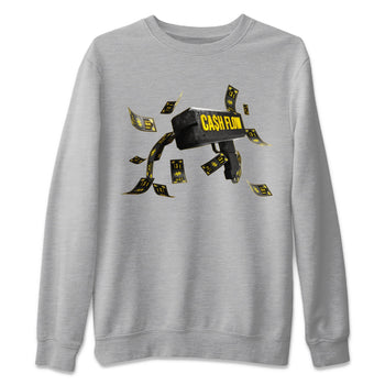 Air Jordan 4 Thunder Sneaker Match Tees Cash Flow Sneaker Tees AJ4 Thunder Sneaker Release Tees Unisex Shirts Heather Grey 2