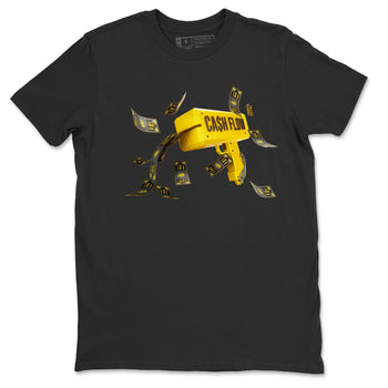 Air Jordan 4 Thunder Sneaker Match Tees Cash Flow Sneaker Tees AJ4 Thunder Sneaker Release Tees Unisex Shirts Black 2