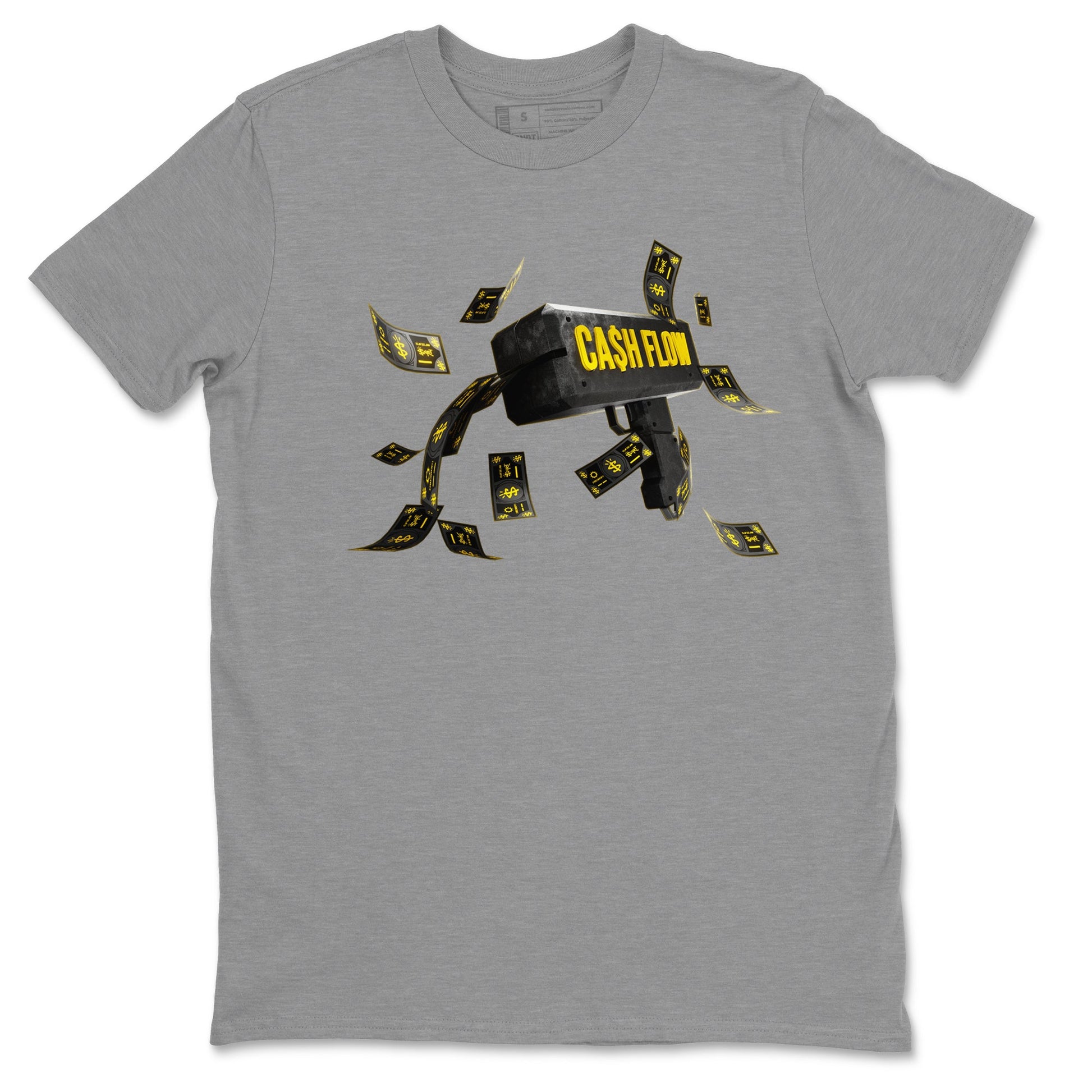 Air Jordan 4 Thunder Sneaker Match Tees Cash Flow Sneaker Tees AJ4 Thunder Sneaker Release Tees Unisex Shirts Heather Grey 2